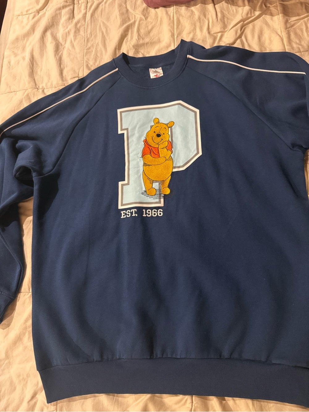 Disney Navy Crewneck Sweatshirt with Winnie the Pooh Graphic